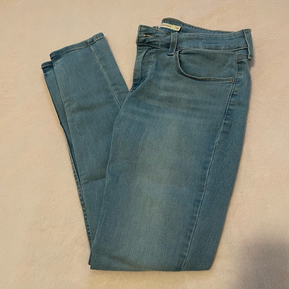 Levi’s 535 Super Skinny Stretch Denim Blue Jeans - Size 32